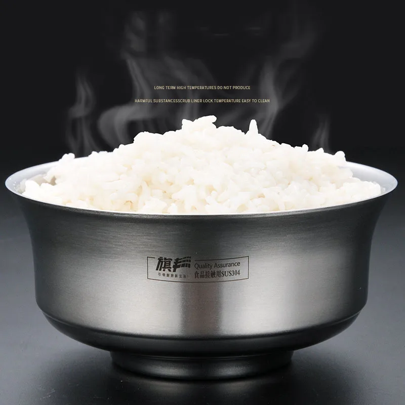 304 Stainless Steel Bowl Household Children's Anti-fall Rice Bowl Double-layer Insulation Eating Soup Bowl Children Tableware
304 Stainless Steel Bowl Household Children's Anti-fall Rice Bowl Double-layer Insulation Eating Soup Bowl Children Tableware