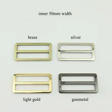 

5Pcs Diecast 50mm Tri-Glide Slider 2 inch Adjust Metal Buckles for Backpack Web Strap DIY Bag Belt Leather Craft Accessory