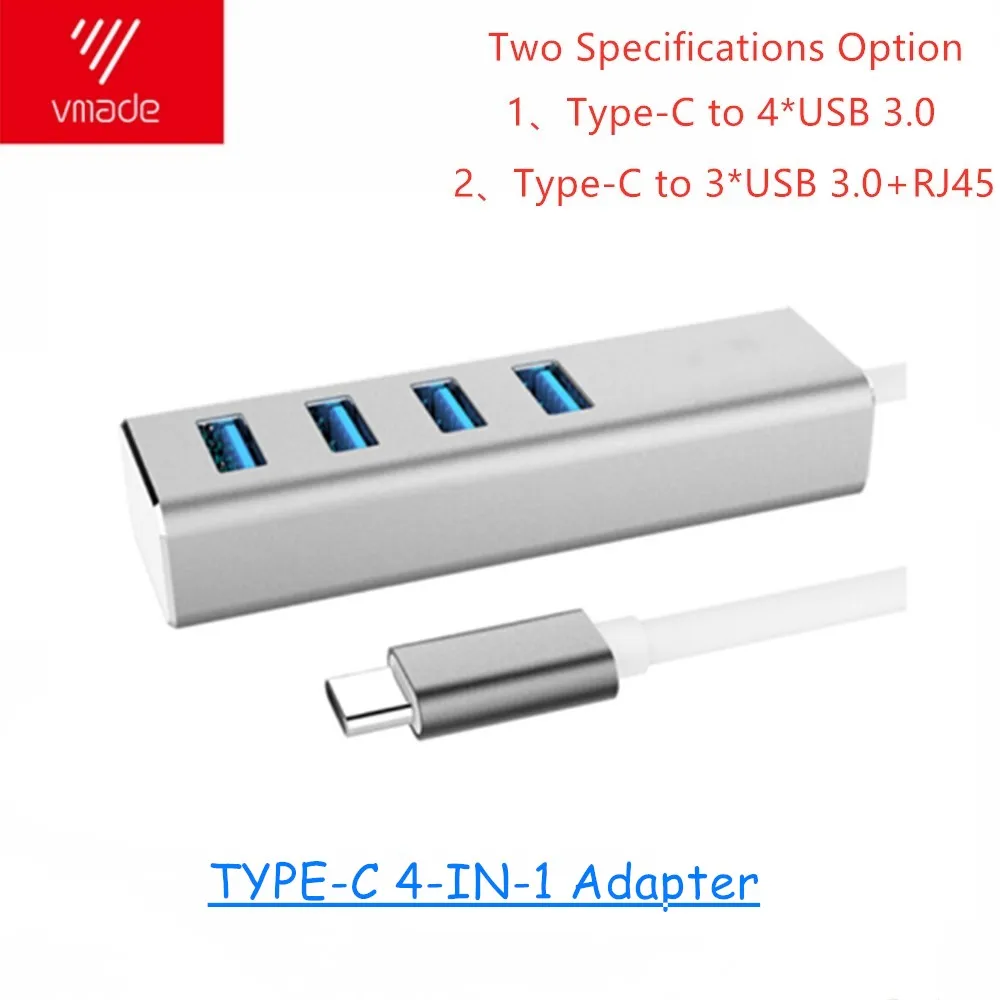 Type-C HUB USB 3.0*3 HUB with RJ45 Gigabit Ethernet LAN Port Converter for MacBook Air/MacBook Pro USB HUB Adapter vs USB 3.0*4
Type-C HUB USB 3.0*3 HUB with RJ45 Gigabit Ethernet LAN Port Converter for MacBook Air/MacBook Pro USB HUB Adapter vs USB 3.0*4