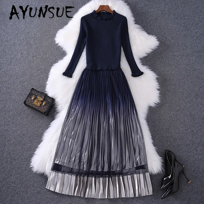 Dress Women Clothes 2020 Knitted Sweater Dress Elegant Korean Women's Dresses Long Sleeve Vestidos Vintage 88041 YY2489 
Dress Women Clothes 2020 Knitted Sweater Dress Elegant Korean Women's Dresses Long Sleeve Vestidos Vintage 88041 YY2489