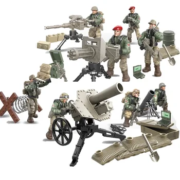 400Pcs+ Mini Blocks Armed Forces 1:35 Action Figures WW II Soldier Model Building Blocks Military Toys for Children Boys Gifts
400Pcs+ Mini Blocks Armed Forces 1:35 Action Figures WW II Soldier Model Building Blocks Military Toys for Children Boys Gifts
