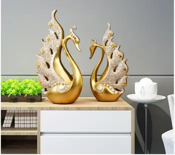 European Resin Gold Swan Couple Decoration Home Livingroom Table Figurines Crafts Hotel Office Desktop Furnishings Ornaments Art
European Resin Gold Swan Couple Decoration Home Livingroom Table Figurines Crafts Hotel Office Desktop Furnishings Ornaments Art