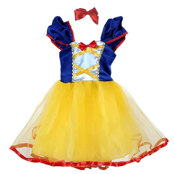 Princess Girl Snow White Birthday Costume Cute Baby Girl Yellow Pageant Party Dress With Red Bow Summer Spring Clothes Clothing
Princess Girl Snow White Birthday Costume Cute Baby Girl Yellow Pageant Party Dress With Red Bow Summer Spring Clothes Clothing