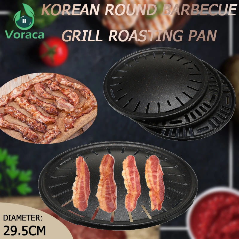 Korean Round Commercial Barbecue Grill Roasting Pan Outdoor Medical Stone Barbecue Dish Plate BBQ Non-stick Frying Pan 29.5cm
Korean Round Commercial Barbecue Grill Roasting Pan Outdoor Medical Stone Barbecue Dish Plate BBQ Non-stick Frying Pan 29.5cm