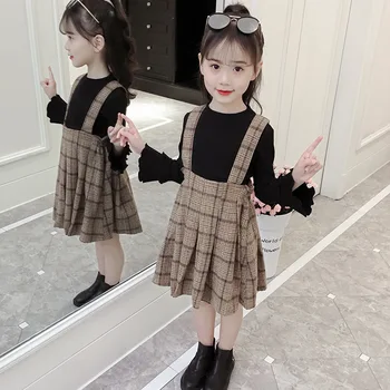 New Style Baby Girls Clothes Sets Spring Autumn Long Sleeve Sweater Plaid Strap Dress Preppy Style Kids Princess Clothing Suit
New Style Baby Girls Clothes Sets Spring Autumn Long Sleeve Sweater Plaid Strap Dress Preppy Style Kids Princess Clothing Suit