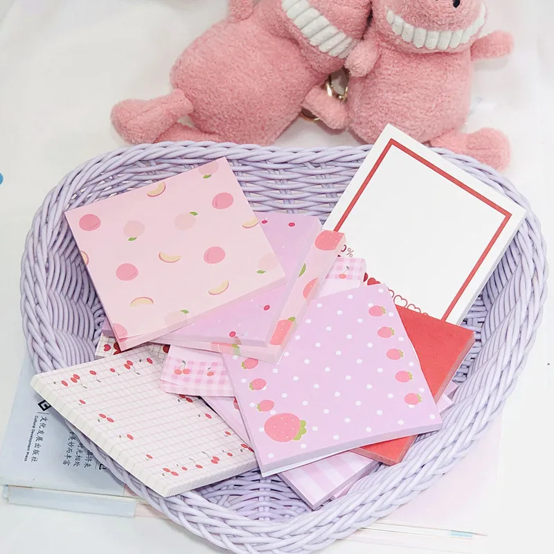 50sheets Cute Pink Fruit Memo Pad Strawberry Cherry Peach Heart-shaped Message Paper Planner Agenda Notes Kawaii Girl Stationery
50sheets Cute Pink Fruit Memo Pad Strawberry Cherry Peach Heart-shaped Message Paper Planner Agenda Notes Kawaii Girl Stationery