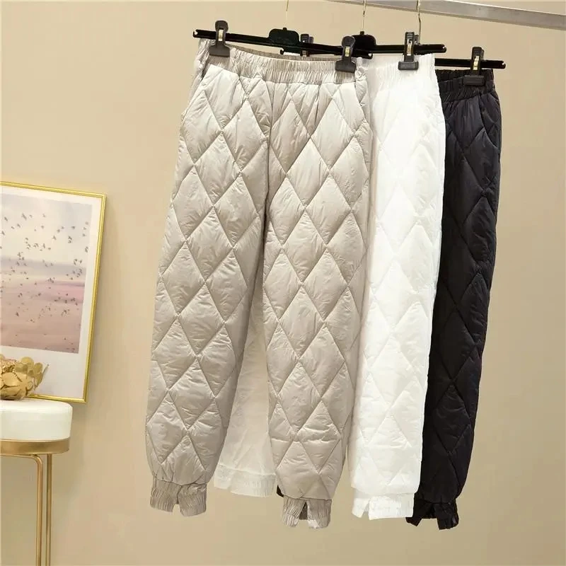 Women Down Cotton Pants 2023 Autumn Winter Fashion Warm Elastic Waist Cotton Straight Pants Woman Casual Loose Down Trousers 4XL
Women Down Cotton Pants 2023 Autumn Winter Fashion Warm Elastic Waist Cotton Straight Pants Woman Casual Loose Down Trousers 4XL