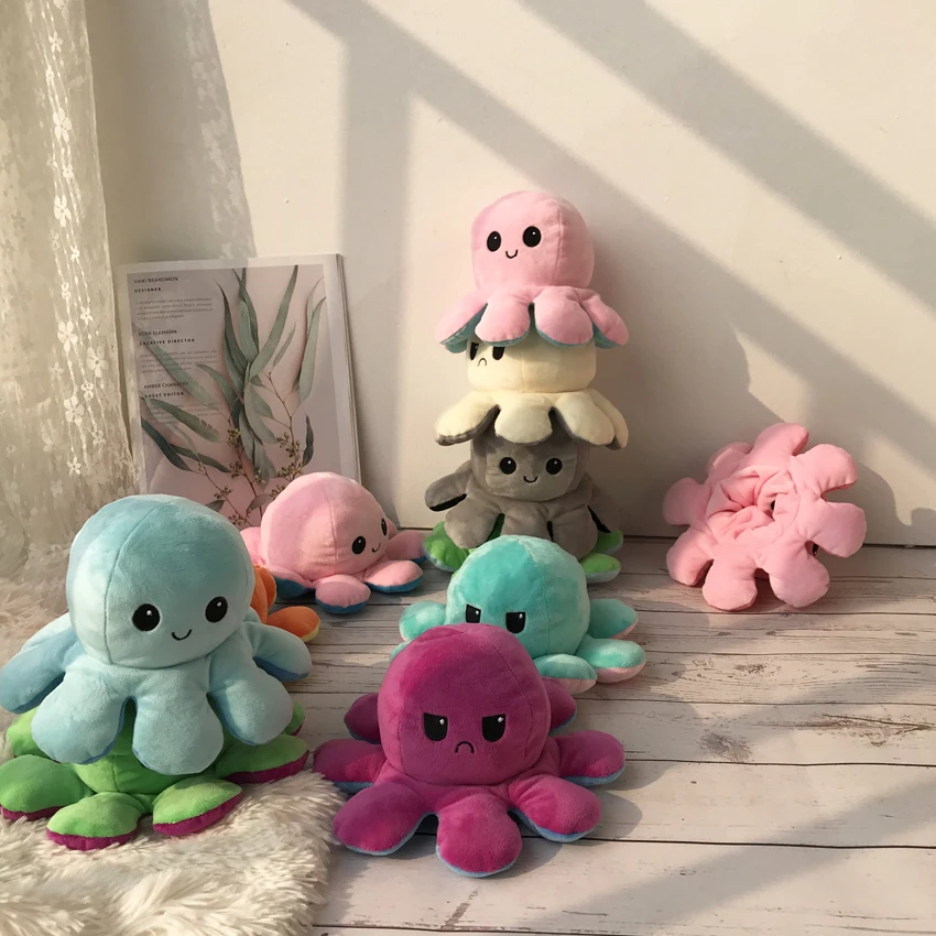Flipped cute Octopus toy filled with plush anger flipped happy toy soft double sided color animal doll popular children's gift
Flipped cute Octopus toy filled with plush anger flipped happy toy soft double sided color animal doll popular children's gift