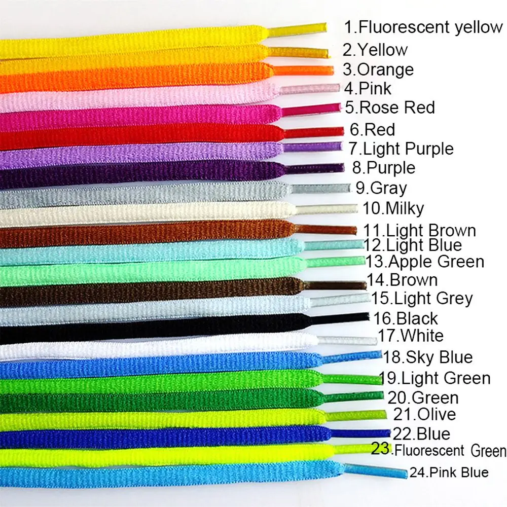 24 Colors New Oval 1Pair Athletic 51 Inch Shoelaces Sport Sneaker Boots Shoe Laces Strings For Kids Adult Solid Quick Lazy Laces
24 Colors New Oval 1Pair Athletic 51 Inch Shoelaces Sport Sneaker Boots Shoe Laces Strings For Kids Adult Solid Quick Lazy Laces