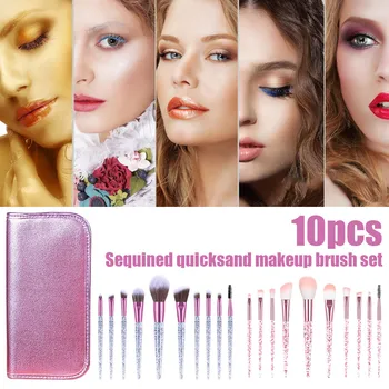 10Pcs Makeup Brushes Tools Set Cosmetic Powder Eyebrow Eye Shadow Foundation Blush Blending Beauty Makes Up Brush Maquiagem L429 
10Pcs Makeup Brushes Tools Set Cosmetic Powder Eyebrow Eye Shadow Foundation Blush Blending Beauty Makes Up Brush Maquiagem L429