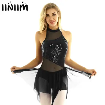 iiniim Women Adults Halter Neck Dancewear Holographic Bodice Mesh Splice Irregular Ballet Dance Gymnastics Leotard Dress
iiniim Women Adults Halter Neck Dancewear Holographic Bodice Mesh Splice Irregular Ballet Dance Gymnastics Leotard Dress