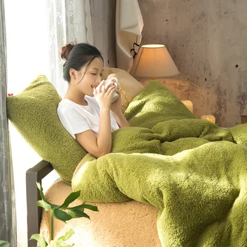 AB Side Lamb Cashmere Fleece Bedding Set 2019 New Thicken Duvet Bedcloth Bed Cover Cover Velvet Sheet Pillowcase Flat Set Green 
AB Side Lamb Cashmere Fleece Bedding Set 2019 New Thicken Duvet Bedcloth Bed Cover Cover Velvet Sheet Pillowcase Flat Set Green