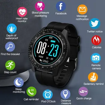 F17 Bluetooth Smart Watch Heart Rate Blood Pressure Detection Sport Fitness Tracker Pedometer Men's and Women Smartwatch
F17 Bluetooth Smart Watch Heart Rate Blood Pressure Detection Sport Fitness Tracker Pedometer Men's and Women Smartwatch