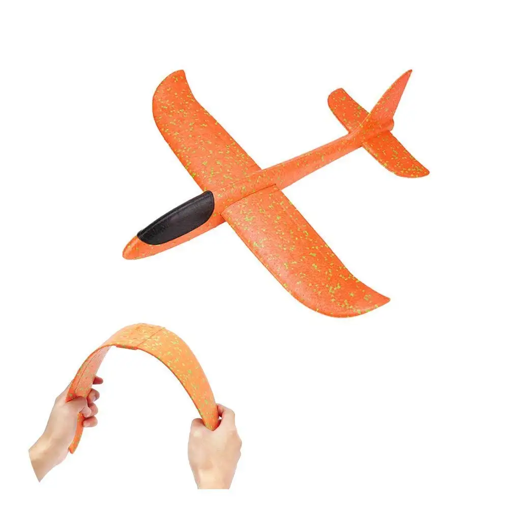 Foam Hand Throwing Airplanes toy, 36cm 48cm Flight Mode Glider Inertia Planes Model,Aircraft Planes for Kids Outdoor Sport