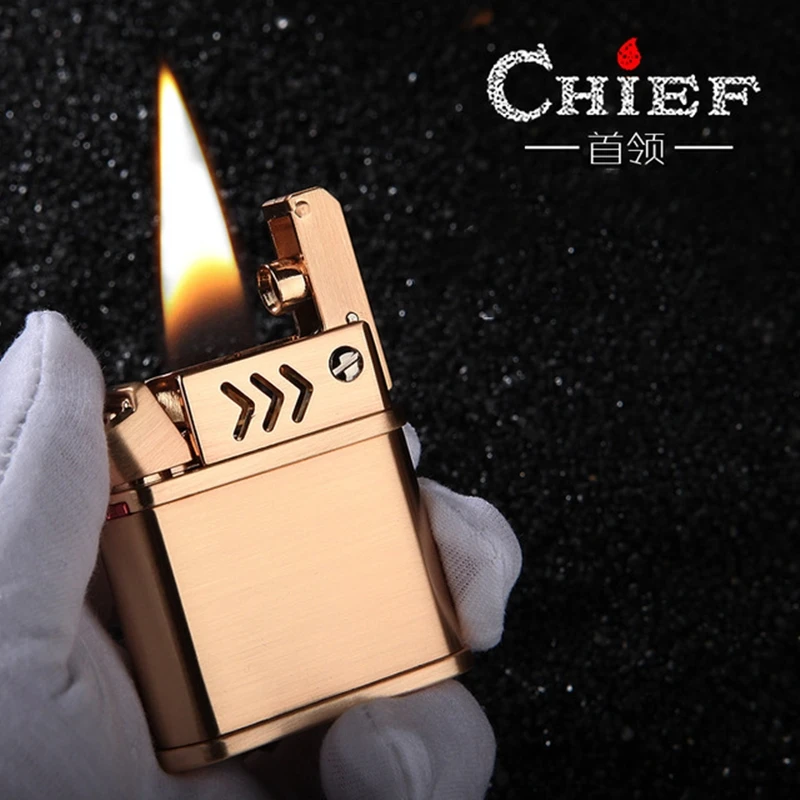 Ejection Cover Copper Flint Lighter Waterproof Metal Men Gadgets Kerosene Oil Gasoline Camping Lighter Grinding Wheel Cigarette
Ejection Cover Copper Flint Lighter Waterproof Metal Men Gadgets Kerosene Oil Gasoline Camping Lighter Grinding Wheel Cigarette