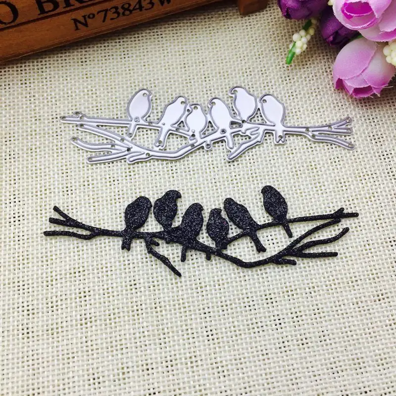 

Birds on Branch Metal Cutting Dies Stencil Scrapbooking DIY Album Stamp Paper Drop Shipping