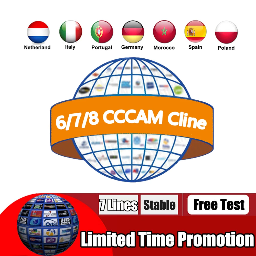 cccam Europa 7Lines HD 1 Year Cline Server for MT5370 USB Wifi Satellite Receiver Spain UK Germany Italy POLSAT MOVISTAR
cccam Europa 7Lines HD 1 Year Cline Server for MT5370 USB Wifi Satellite Receiver Spain UK Germany Italy POLSAT MOVISTAR