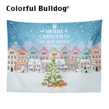 Interesting natural tapestry blue house snow christmas tree wall-mounted home living room large polyester decoration christmas
Interesting natural tapestry blue house snow christmas tree wall-mounted home living room large polyester decoration christmas