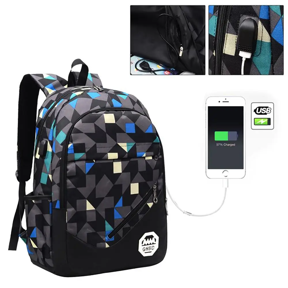 Leisure travel backpack large-capacity three-piece backpack backpack for middle school students with built-in charging cable
Leisure travel backpack large-capacity three-piece backpack backpack for middle school students with built-in charging cable