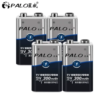 PALO Rechargeable 9V 6F22 Battery ni-mh 300mah 9v nimh Battery low self-discharge for Camera Remote Control Toys metal detector
PALO Rechargeable 9V 6F22 Battery ni-mh 300mah 9v nimh Battery low self-discharge for Camera Remote Control Toys metal detector