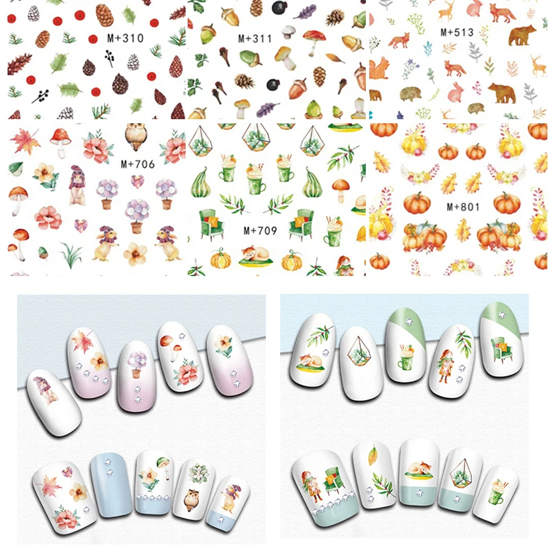 Maple Leaves Water Decals Stickers Colorful Transfer Sticker Flowers Mixed Patterns Tips Nail Art DIY Design Decoration
Maple Leaves Water Decals Stickers Colorful Transfer Sticker Flowers Mixed Patterns Tips Nail Art DIY Design Decoration