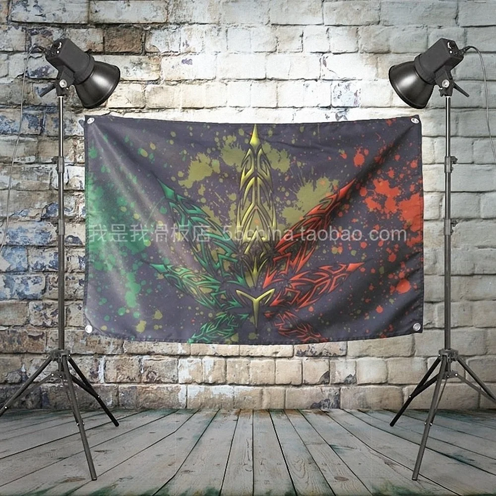 

Reggae Rock Band Heavy Metal Music Poster Cloth Flags Wall Stickers Hanging paintings Billiards Hall Studio Theme Home Decor