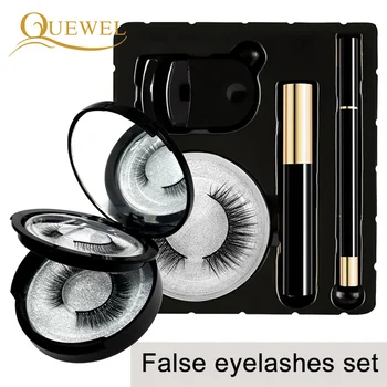 Quewel 3 Pairs Magic Eyelash Extension Kit Self-adhesive Eyeliner 3D Mink Lashes No Glue No Magnet Natural New Eyelashes Set
Quewel 3 Pairs Magic Eyelash Extension Kit Self-adhesive Eyeliner 3D Mink Lashes No Glue No Magnet Natural New Eyelashes Set