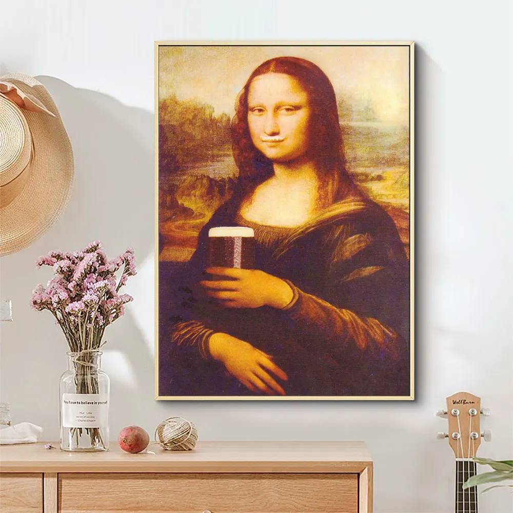 Пользовательский холст постер из шелковой ткани HD Mona Lisa домашний декор для