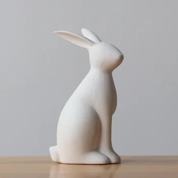 Nordic Ceramic Rabbit Statue White Matt Ceramic Bunny Sculpture Figurines Office Home Decoration 2Pcs/set R2434
Nordic Ceramic Rabbit Statue White Matt Ceramic Bunny Sculpture Figurines Office Home Decoration 2Pcs/set R2434