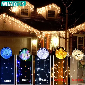 4.6M LED Curtain Icicle String Light Droop 0.4/0.5/0.6m Christmas Holiday Garlands Faiy Xmas Party Garden Stage Decorative Lamp
4.6M LED Curtain Icicle String Light Droop 0.4/0.5/0.6m Christmas Holiday Garlands Faiy Xmas Party Garden Stage Decorative Lamp