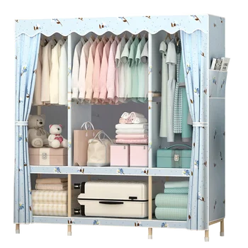 Wardrobe simple cloth wardrobe solid wood bold reinforcement assembly fabric double storage
Wardrobe simple cloth wardrobe solid wood bold reinforcement assembly fabric double storage