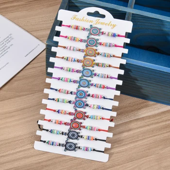 12pcs/set Multicolor Sea Turtle Crystal Charms Braided Bracelet Set Women Kids Adjustable Sofe Clay Bead Bracelets Jewelry Gift
12pcs/set Multicolor Sea Turtle Crystal Charms Braided Bracelet Set Women Kids Adjustable Sofe Clay Bead Bracelets Jewelry Gift