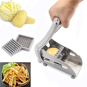 Stainless Steel French Fries Cutters Potato Chips Strip Cutting Machine Maker Slicer Chopper Dicer W/ 2 Blades Kitchen Gadgets
Stainless Steel French Fries Cutters Potato Chips Strip Cutting Machine Maker Slicer Chopper Dicer W/ 2 Blades Kitchen Gadgets