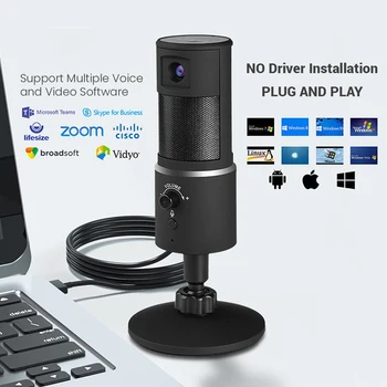 Profession USB Microphone with HD Webcam 1080P Web Camera Condenser Microphone for Computer PC Camera mic for Twitch Streaming 
Profession USB Microphone with HD Webcam 1080P Web Camera Condenser Microphone for Computer PC Camera mic for Twitch Streaming