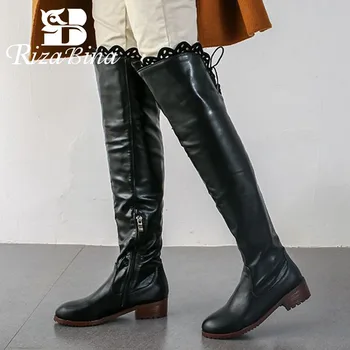 RIZABINA Size 34-48 New Arrival Cross Strap Over The Knee Boots Round Toe Flats Outdoor Office Shoes Woman Winter Warm Boots
RIZABINA Size 34-48 New Arrival Cross Strap Over The Knee Boots Round Toe Flats Outdoor Office Shoes Woman Winter Warm Boots