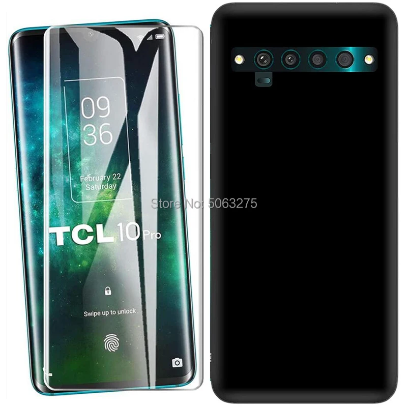 Чехол для TCL 10L 10 PRO чехол из закаленного стекла мягкий силиконовый с полным