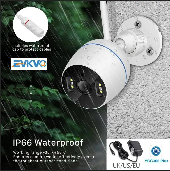 EVKVO IR Light Lamp IP Camera CCTV Wifi HD 1080P Video Surveillance Outdoor Waterproof Two Way Audio Security Onvif NVR Wireless
EVKVO IR Light Lamp IP Camera CCTV Wifi HD 1080P Video Surveillance Outdoor Waterproof Two Way Audio Security Onvif NVR Wireless