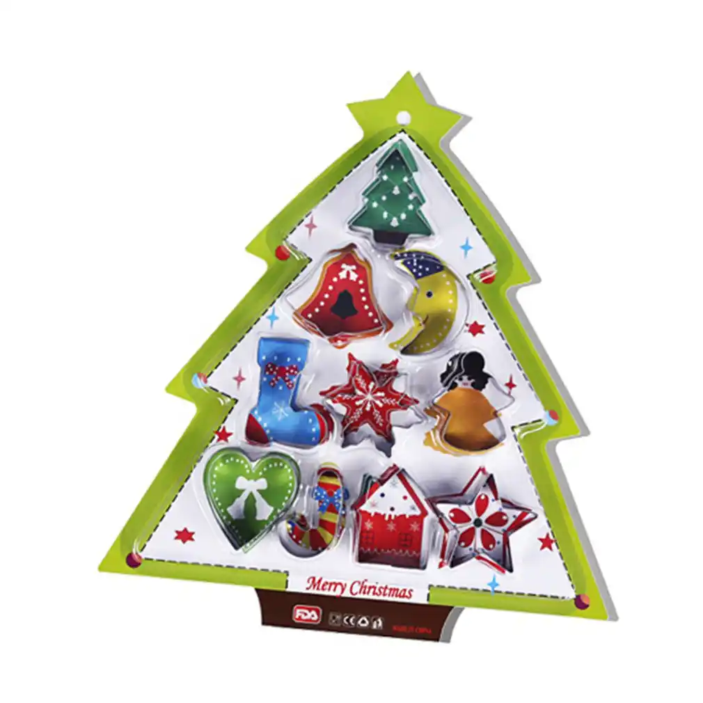 cut fruit tool set christmas tree series baking biscuit mold