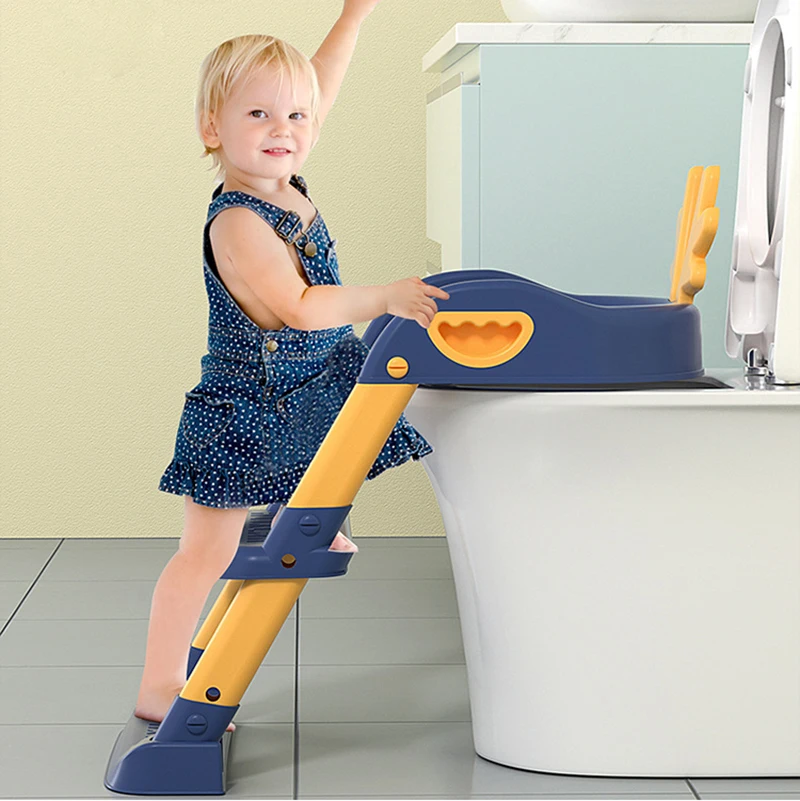 

Portable Baby Potty Toilet Chair Kids Potty Toilet Seat With Step Ladder Infant Adjustable Folding Urinal Children's Pot 1-7 Y