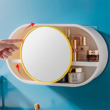 2020 New Makeup Storage Box With Mirror Punching Free Makeup Organizer Wall-mounted Organizer Makeup Bathroom Accessories
2020 New Makeup Storage Box With Mirror Punching Free Makeup Organizer Wall-mounted Organizer Makeup Bathroom Accessories