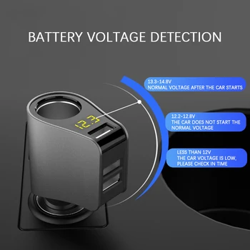 Car Charger One For Two Cigarette Lighter With Digital Display Voltage Detection Mobile Phone Charger For South Korea Hyundai
Car Charger One For Two Cigarette Lighter With Digital Display Voltage Detection Mobile Phone Charger For South Korea Hyundai