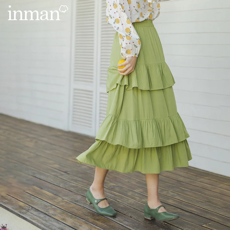 INMAN 2020 Spring New Arrival Literary Pure Color Elastic Waist Falbala Tiered Skirt
INMAN 2020 Spring New Arrival Literary Pure Color Elastic Waist Falbala Tiered Skirt