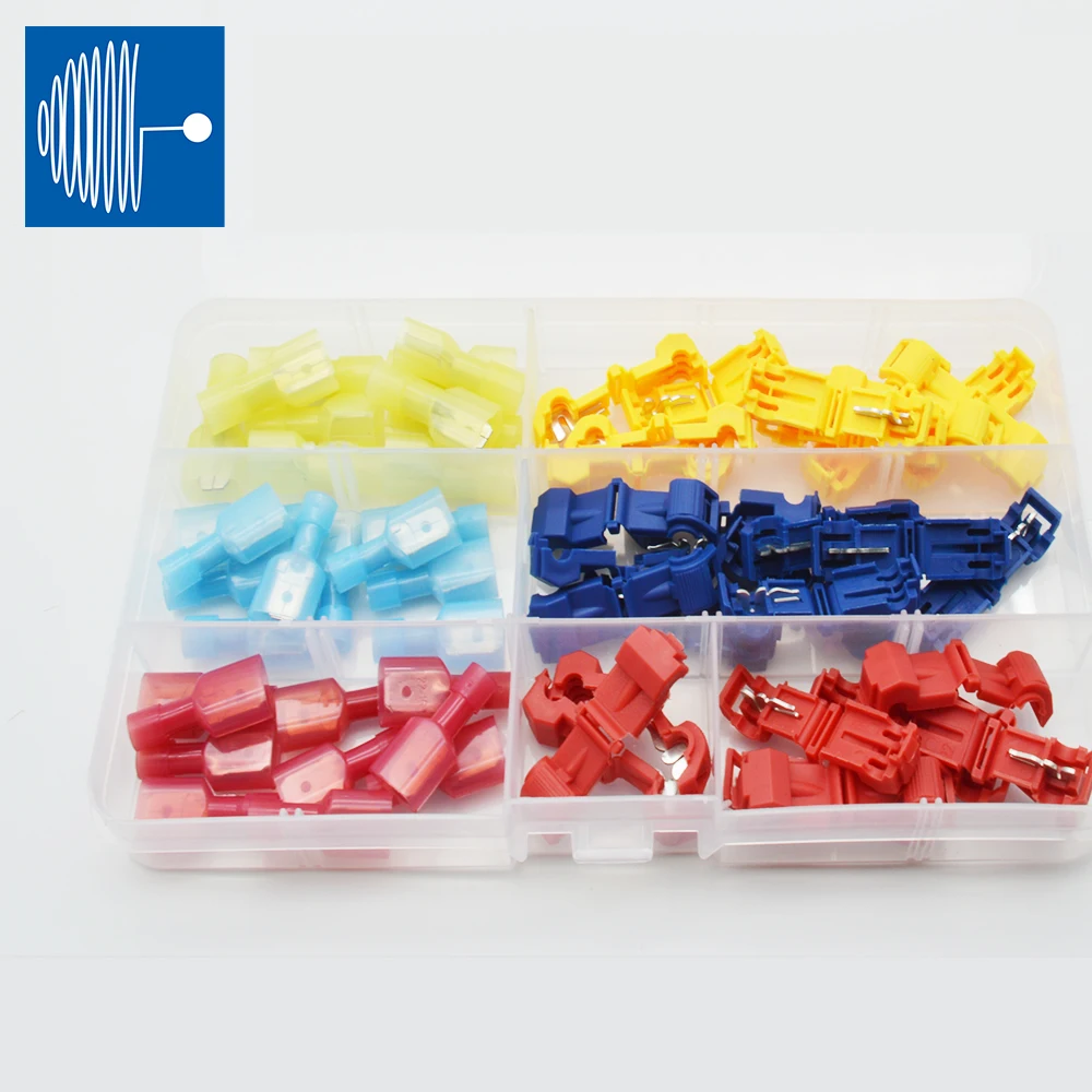SHENGPAI 60Pcs(30set) T-cable connectors self-stripping quick-junction electrical cable terminals insulated terminals
SHENGPAI 60Pcs(30set) T-cable connectors self-stripping quick-junction electrical cable terminals insulated terminals