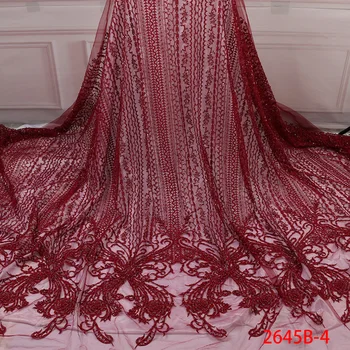 Fashion African Lace Fabric High Quality WineLace Nigerian Lace Fabric 2019 High Quality Lace With Beaded 5yards QF2645B
Fashion African Lace Fabric High Quality WineLace Nigerian Lace Fabric 2019 High Quality Lace With Beaded 5yards QF2645B