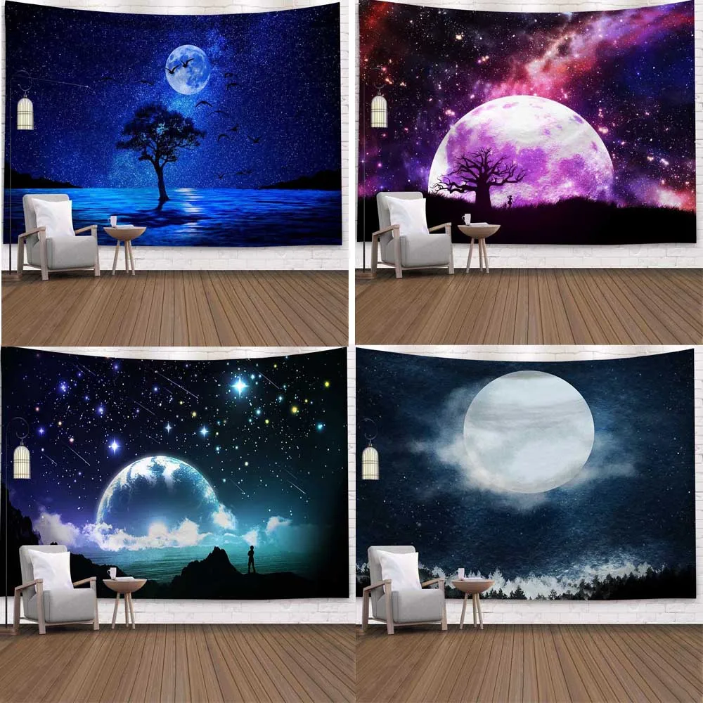 

Cosmic Starry Sky Decor Psychedelic Tapestry Wall Hanging Indian Mandala Tapestry Hippie Tapestry Boho Wall Yoga Mural Cloth