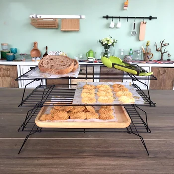 Kitchen 3-Layer Stackable Cake Biscuits Bread Cooling Rack Holder Non-stick For Roasting Foods Kitchen Dinning Bar Tool
Kitchen 3-Layer Stackable Cake Biscuits Bread Cooling Rack Holder Non-stick For Roasting Foods Kitchen Dinning Bar Tool