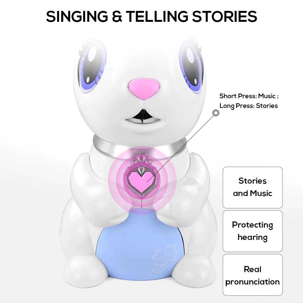 tavsanlar oyuncaklar robot cocuklar icin interaktif robotik tavsan ingilizce hikaye muzik oyuncak erken egitici oyuncak cocuk hediye icin electronic pets aliexpress