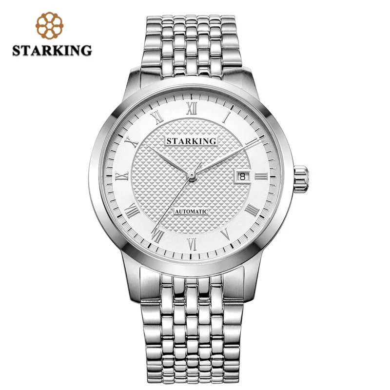 STARKING Business Watch Men Automatic Full Stainless Steel Roman Dial 28800 Beats Mechanical Wristwatch Relogio Masculino AM0187
STARKING Business Watch Men Automatic Full Stainless Steel Roman Dial 28800 Beats Mechanical Wristwatch Relogio Masculino AM0187