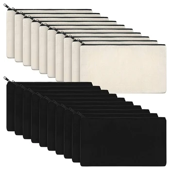 20Pcs Canvas Makeup Bags Zipper Pouch Bags Pencil Case Blank DIY Craft Bags Cosmetic Pouch for Travel DIY Craft School
20Pcs Canvas Makeup Bags Zipper Pouch Bags Pencil Case Blank DIY Craft Bags Cosmetic Pouch for Travel DIY Craft School