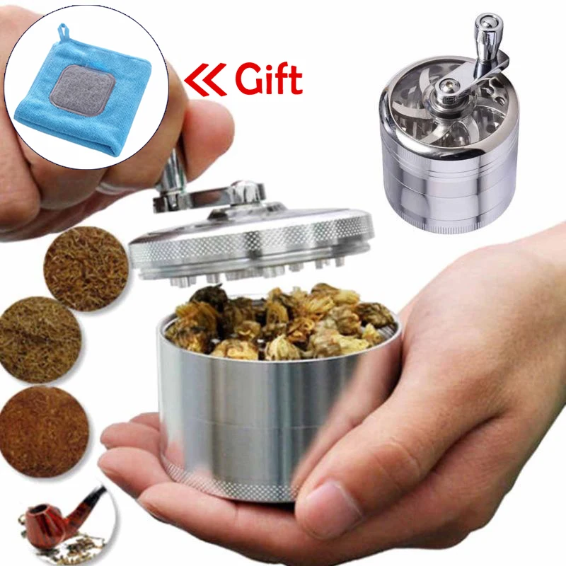 

Grass Herb Mill Crusher Cigarette Cigar Grinder Weed Accessories 4 Layers Tobacco Spice Weeds Mill Pollinator Weed Accessories